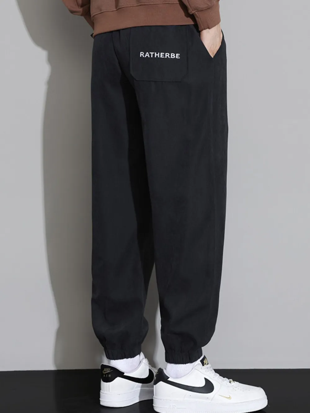 Men's Plus Size Drawstring Joggers with Side Pockets, image 3