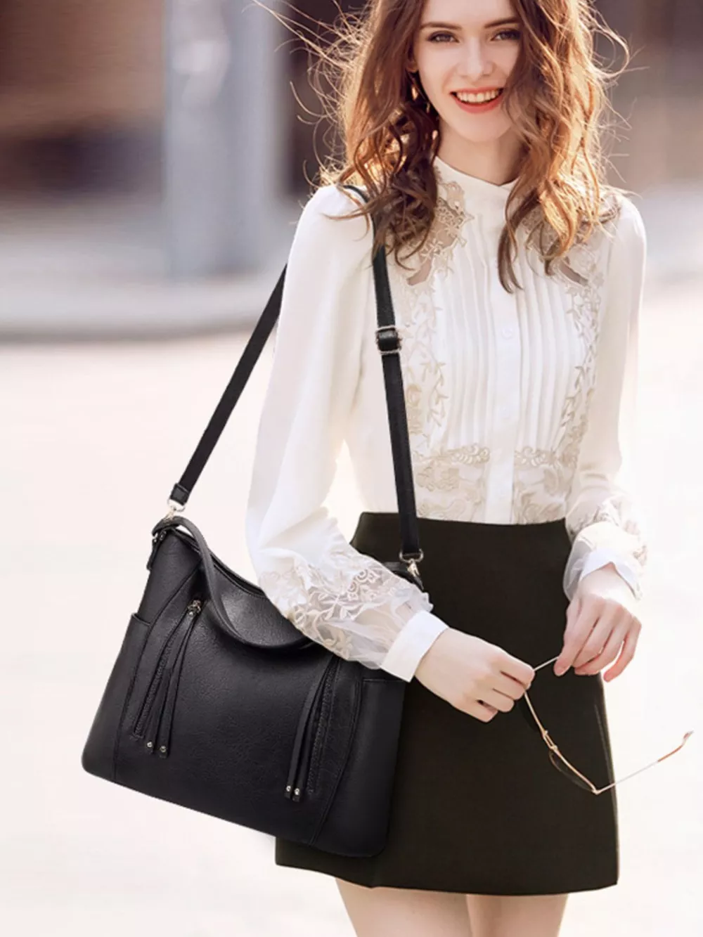 Leather Casual Shoulder Bag, image 3
