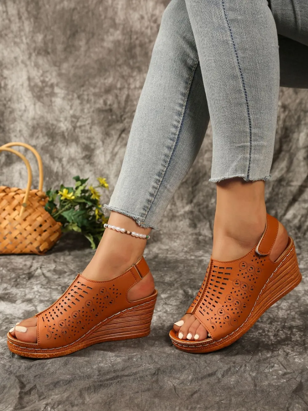 Open Toe Wedge Sandals, image 9
