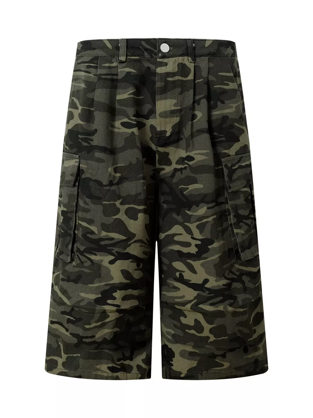 Men's Camouflage Cargo Wide-Leg Capris
