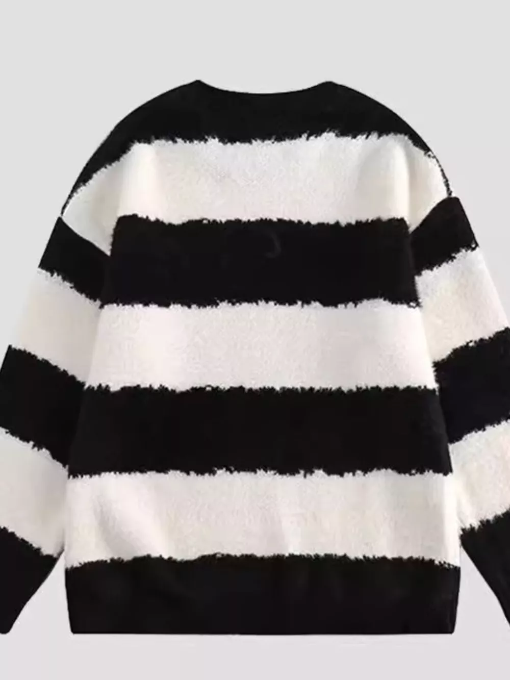 Men's Striped Knitted Long Sleeve Sweater, image 4