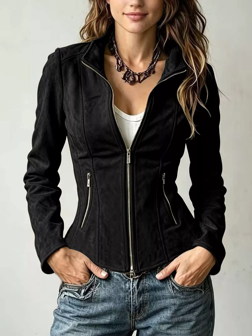 Slim-Fit Zip-Up Jacket, image 10