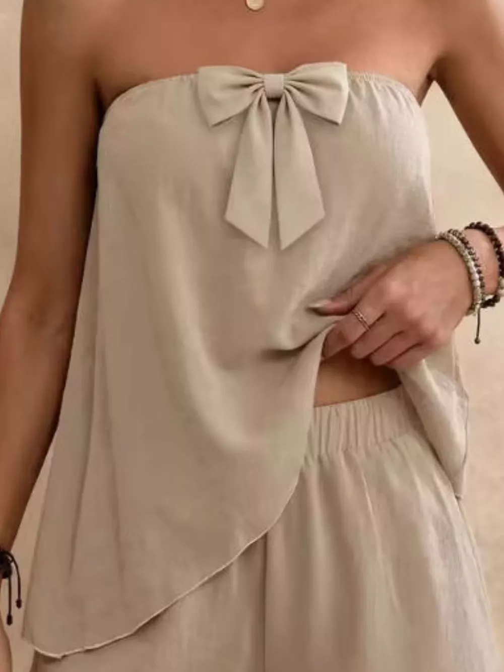 Bowknot Tube Top & Shorts Set, image 6