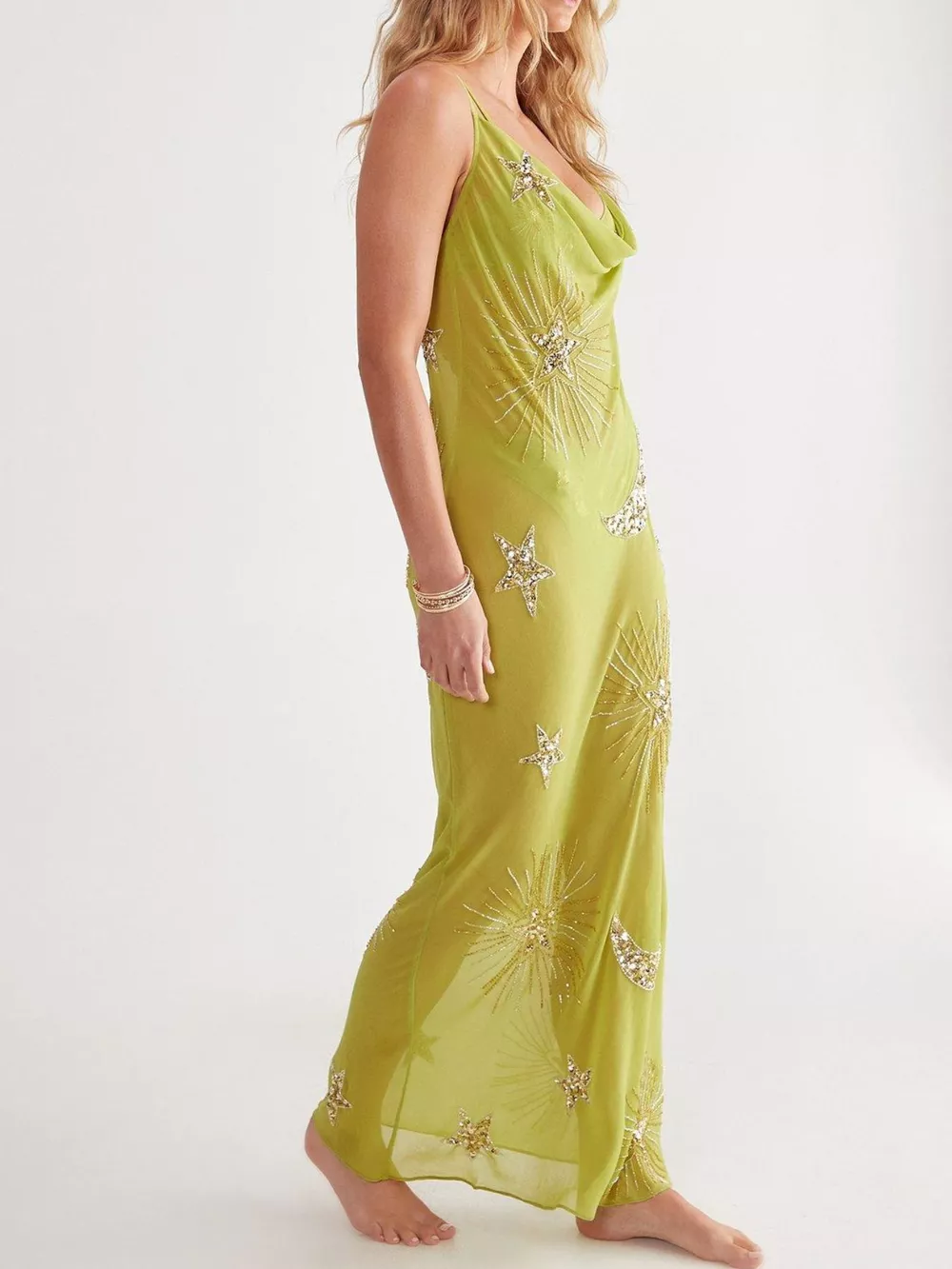 Sequin Backless Maxi Cover Up Dress, image 9