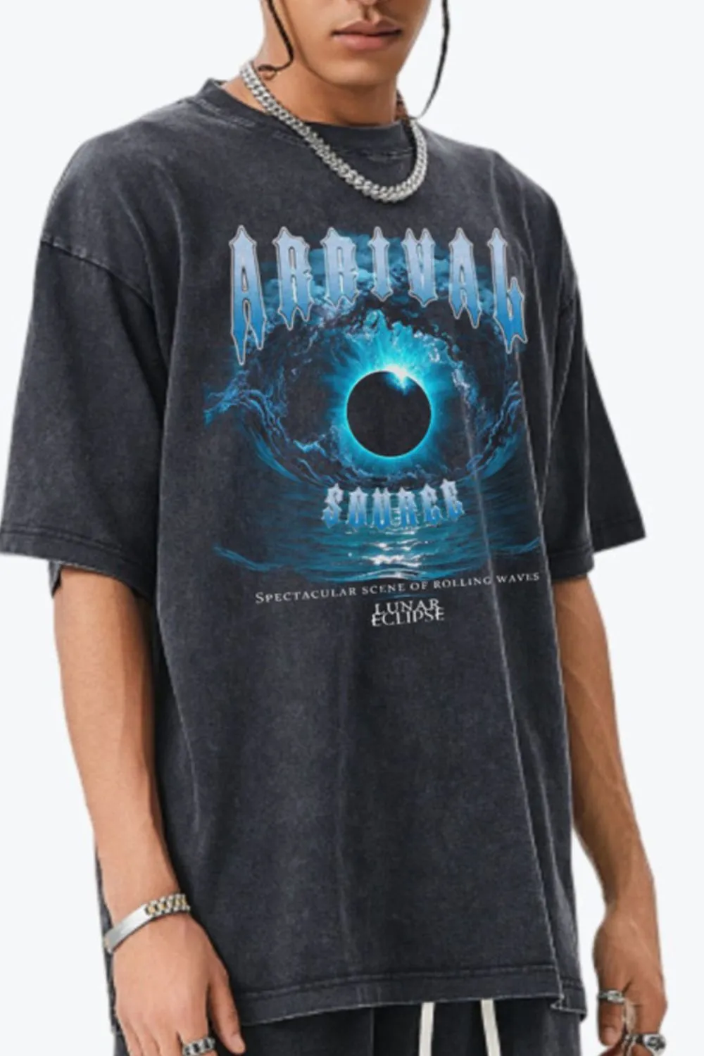 Men's Graphic Round Neck Short Sleeve T-Shirt, image 2