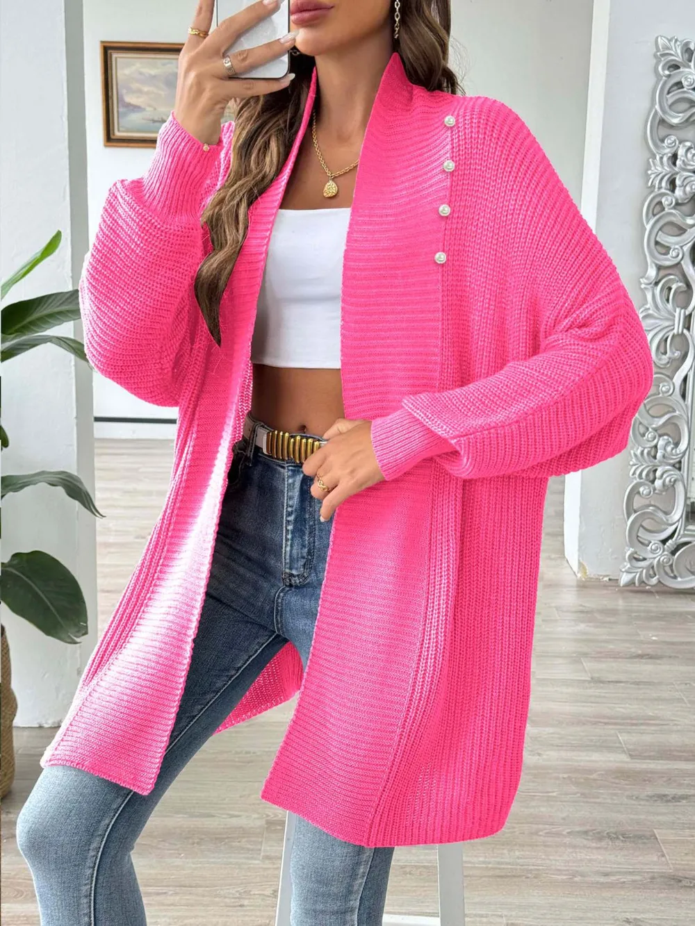Open Front Long Sleeve Cardigan, image 6