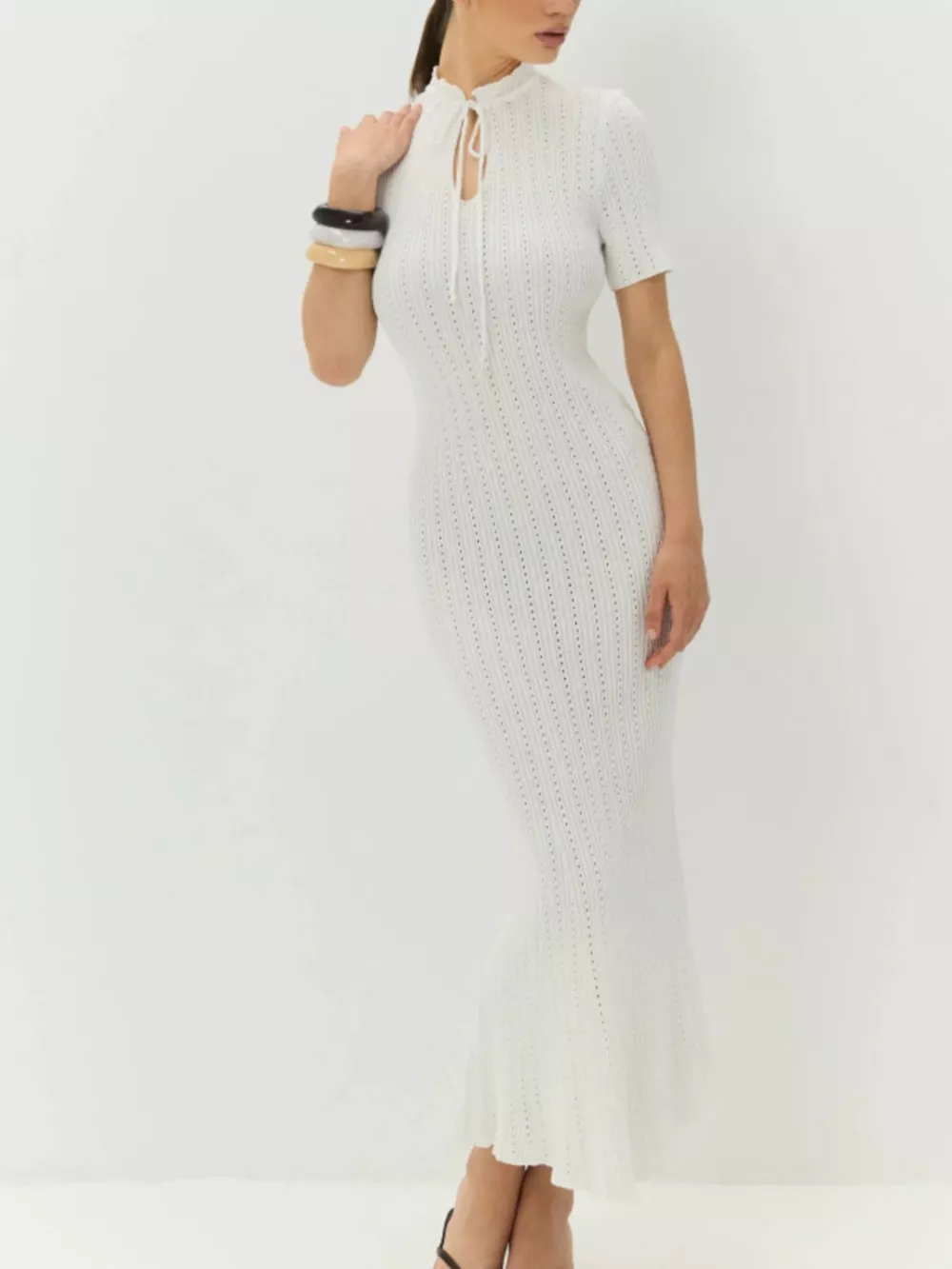 Short Sleeve Knitted Mermaid Dress, image 21
