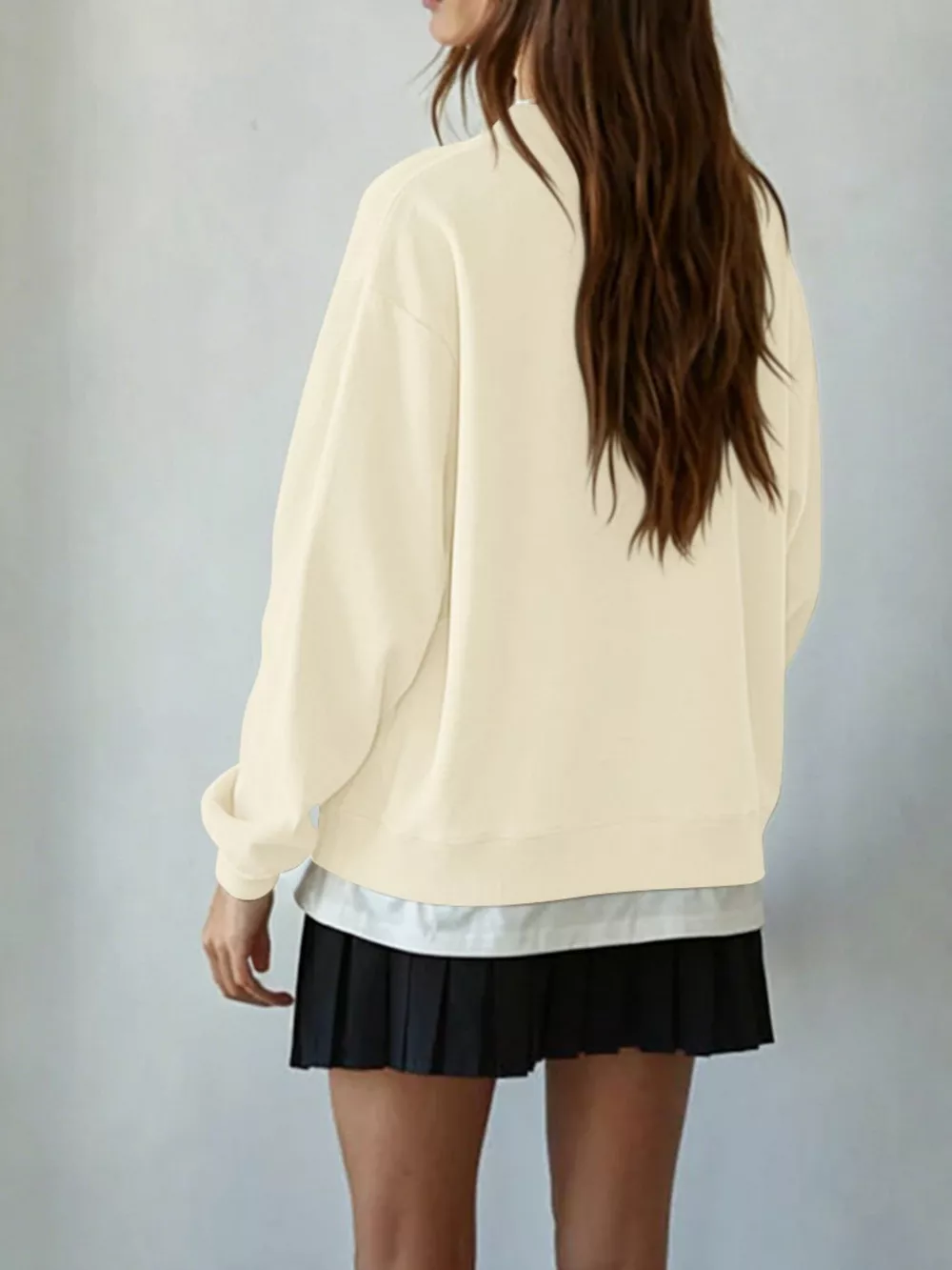Oversized Crew Neck Sweatshirt, image 16
