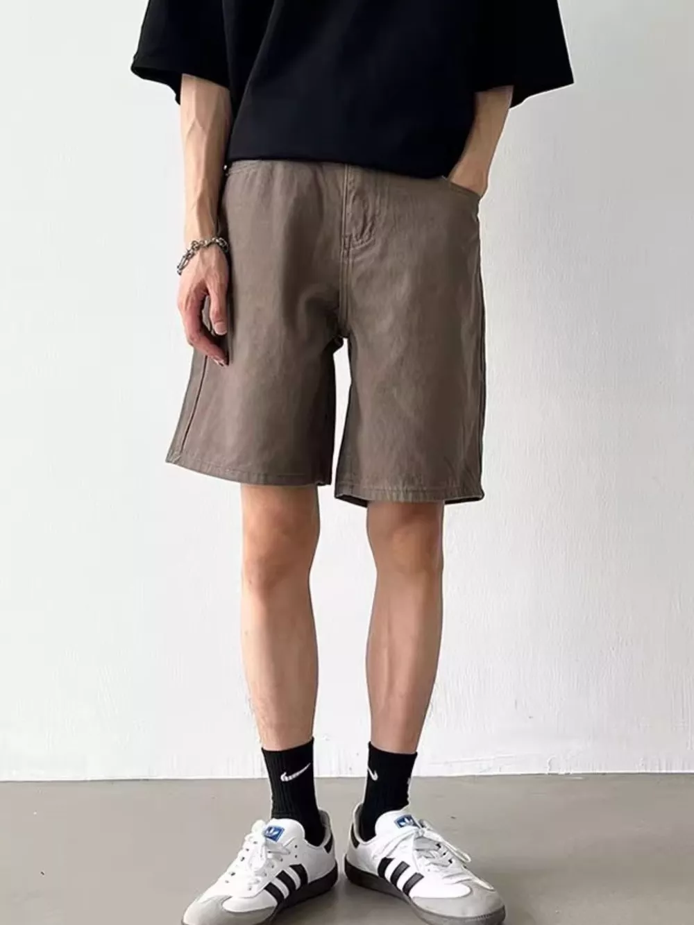 Men's Full Size Back Elastic Waistband Shorts Plus Size, image 2
