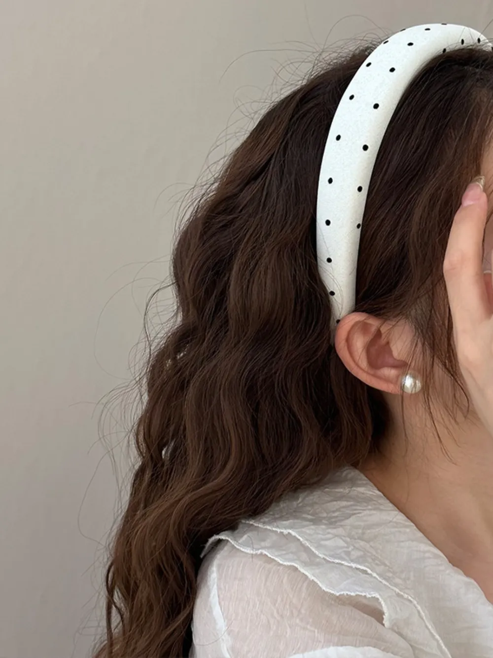 Polka Dot Polyester Wide Headband, image 7
