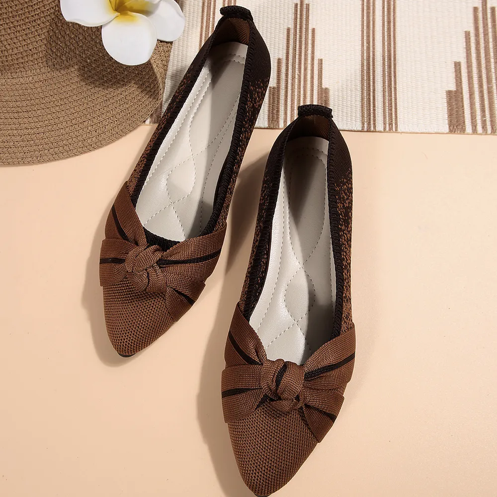 Contrast Point Toe Flats Slip-Ons, image 4