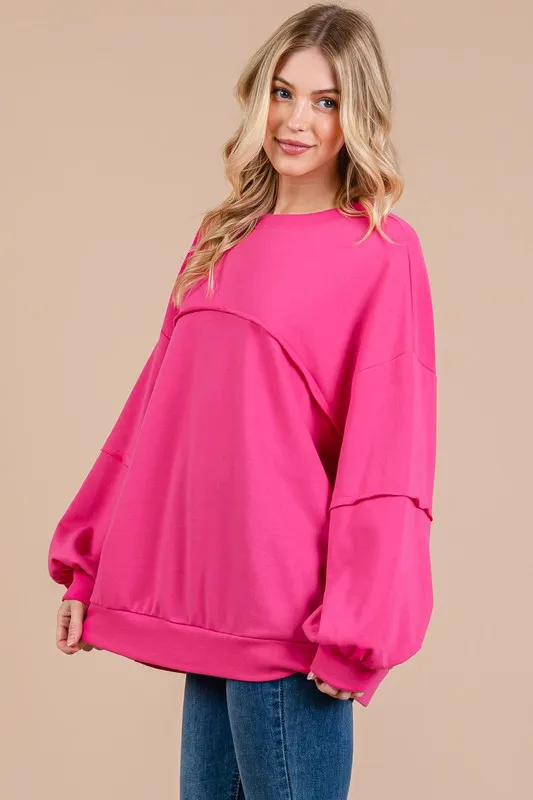 Ces Femme Exposed Seam Long Sleeve Sweatshirt, image 2