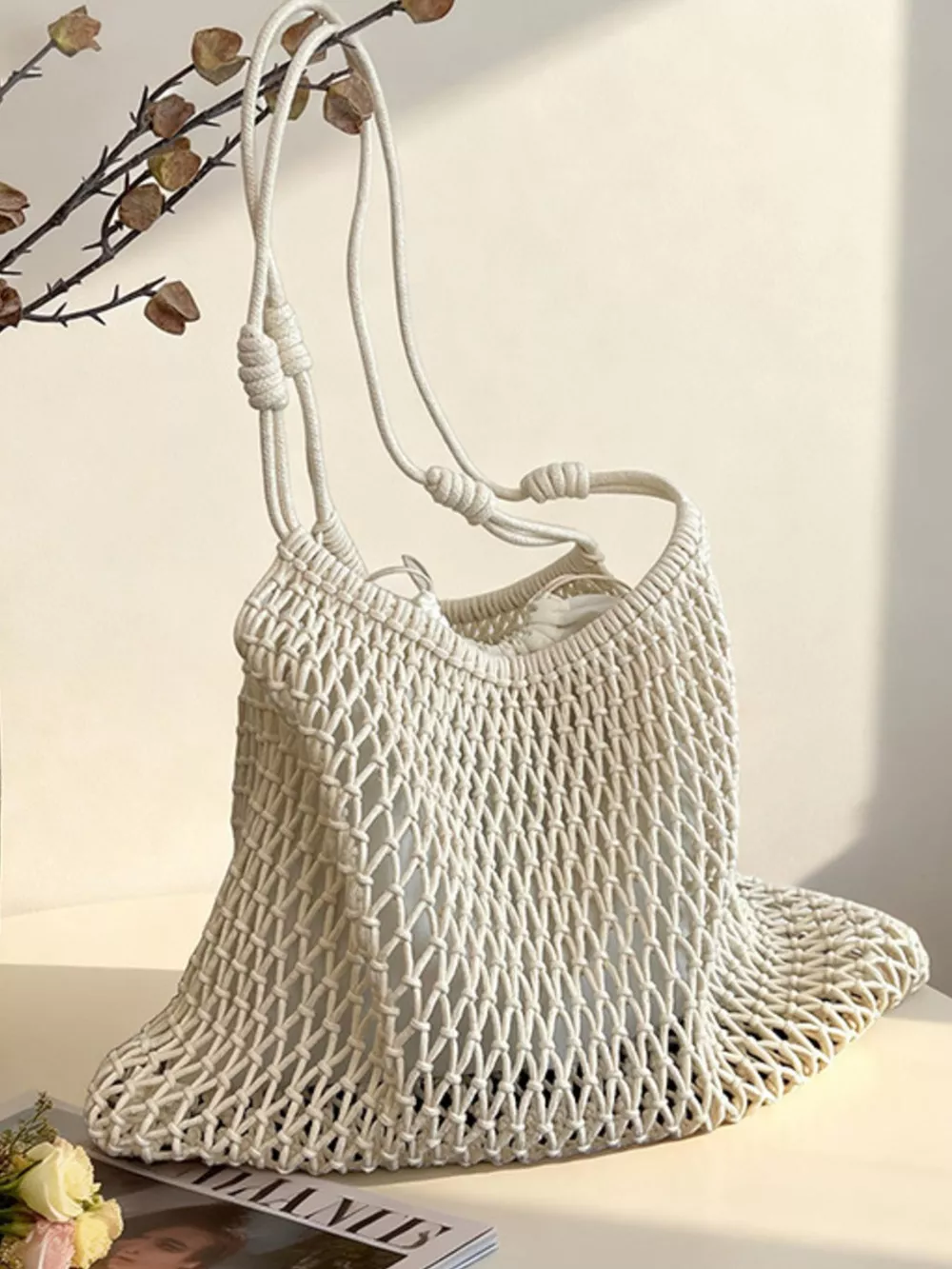 Woven Net Shoulder Bag, image 5