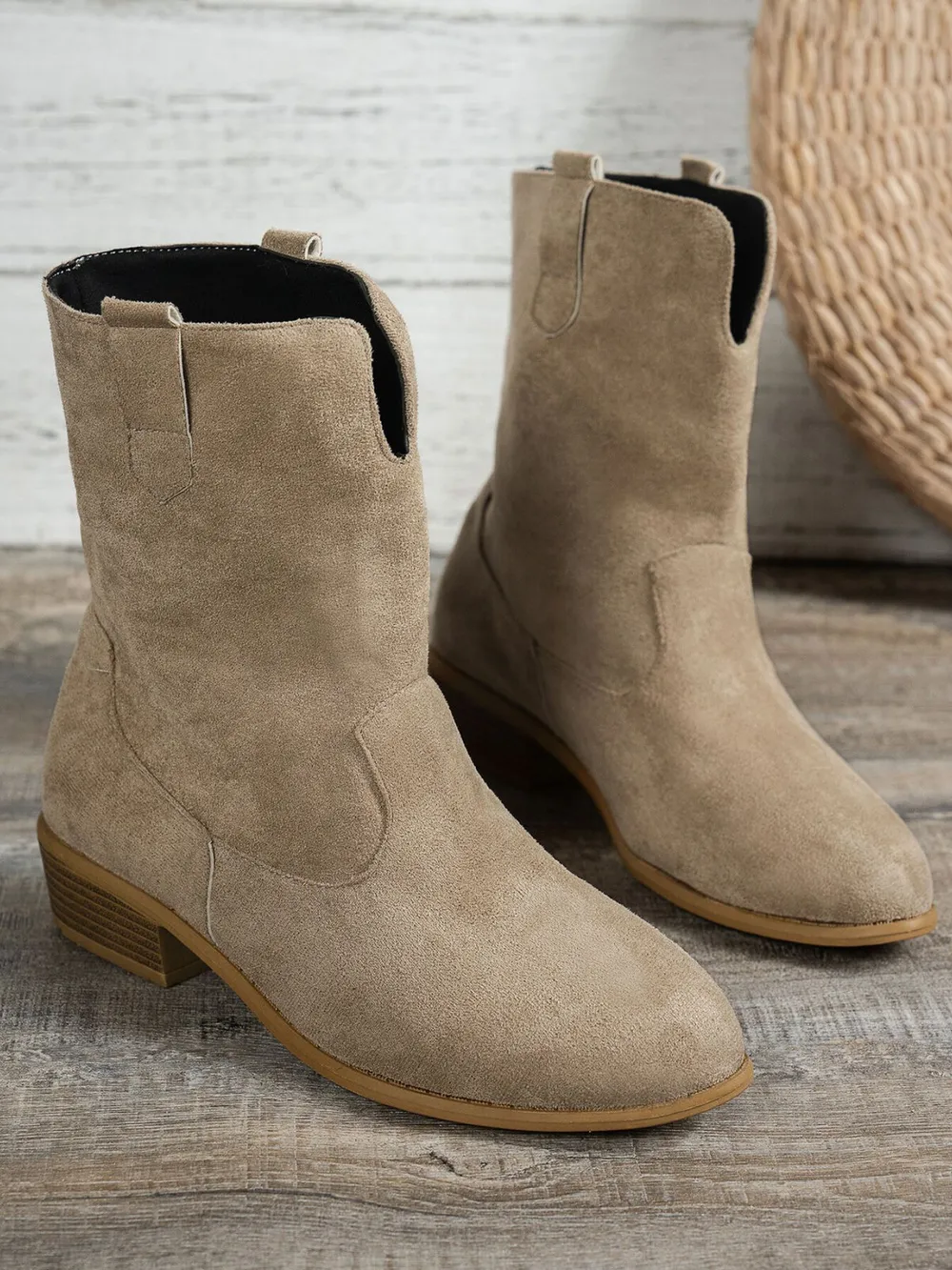 Western Style Block Heels Boots, image 2