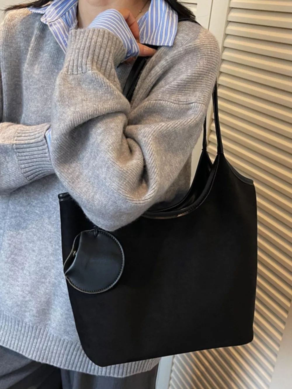 Suede Texture Shoulder Bag