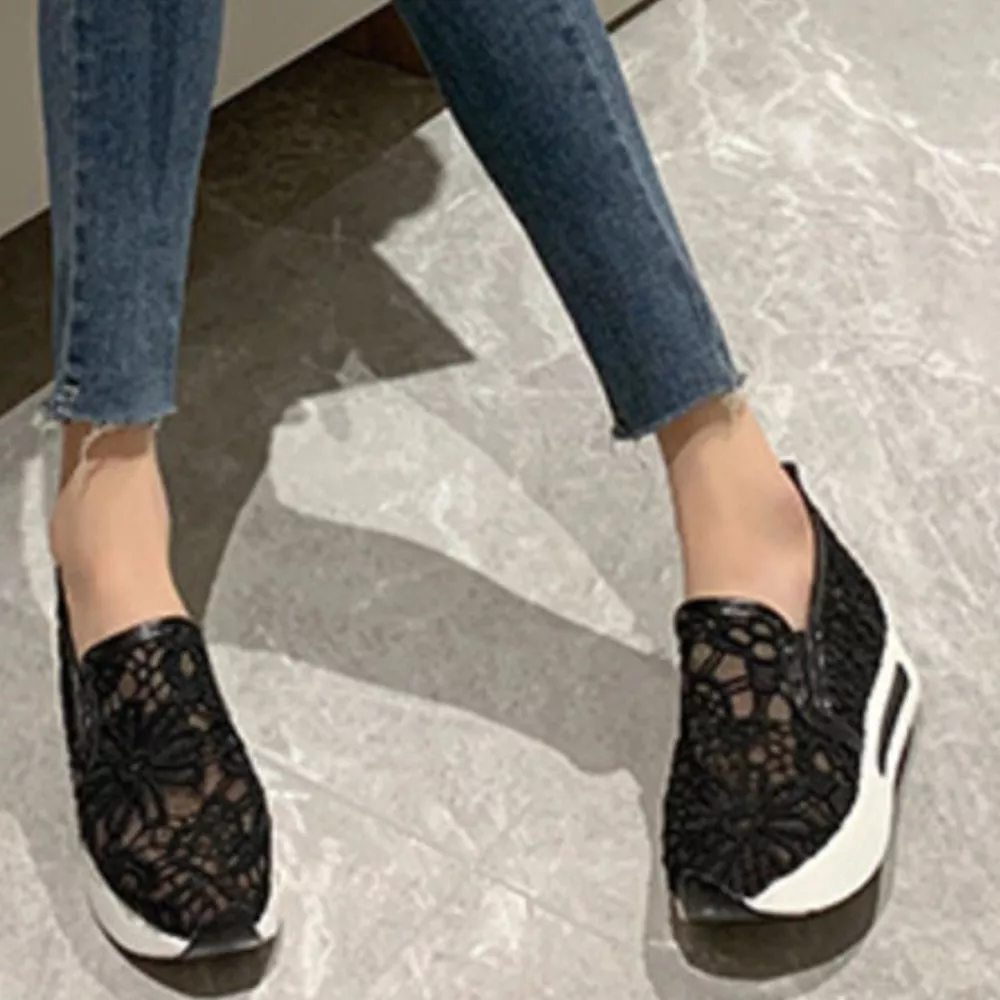 Lace Breathable Platform Slip-On, image 2