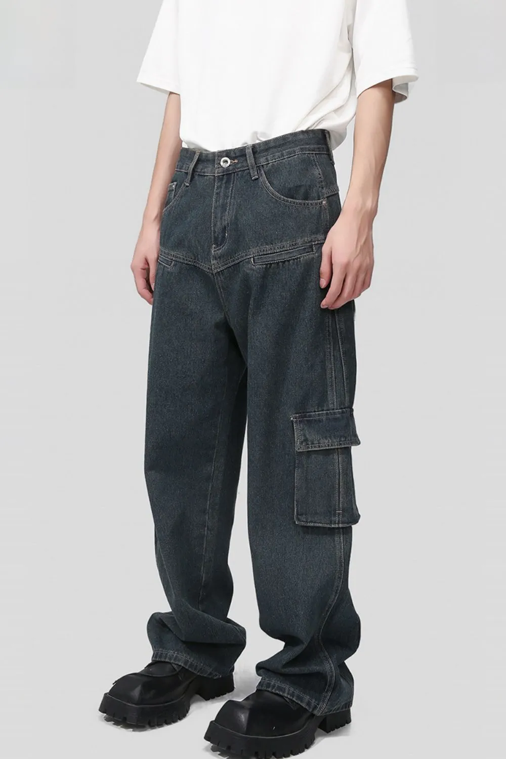 Men's Multi Pocketed Cargo Jeans, image 2