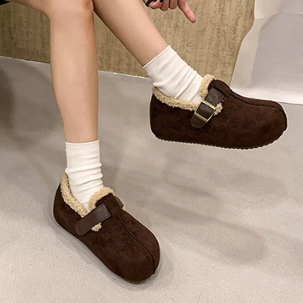 Round Toe Platform Slip-Ons