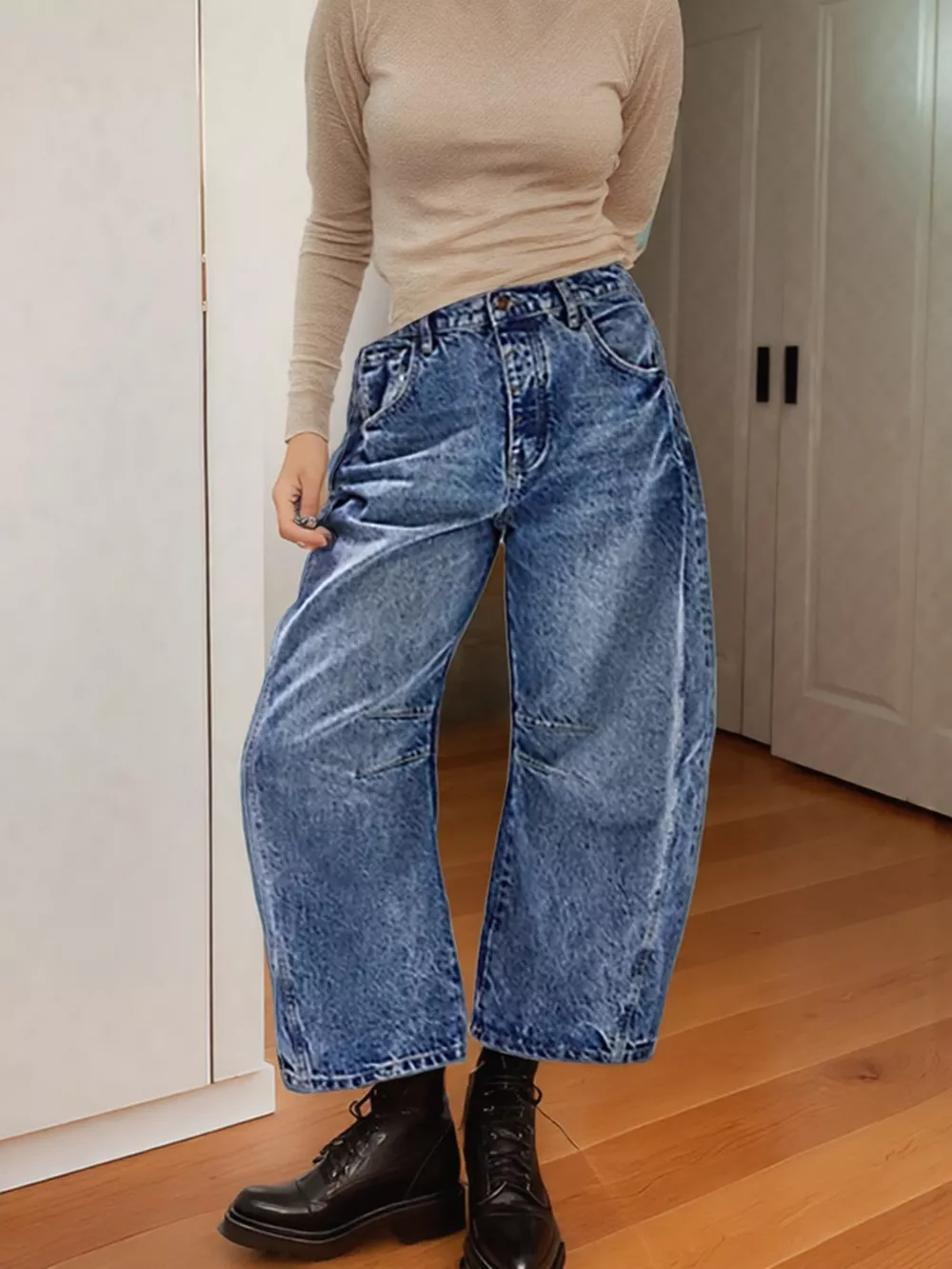 Wide Leg Relaxed Fit Jeans, image 11