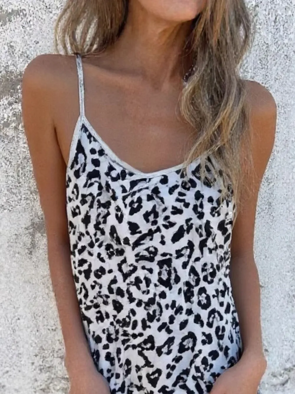 Leopard Sleeveless Jumpsuit with Pockets, image 2