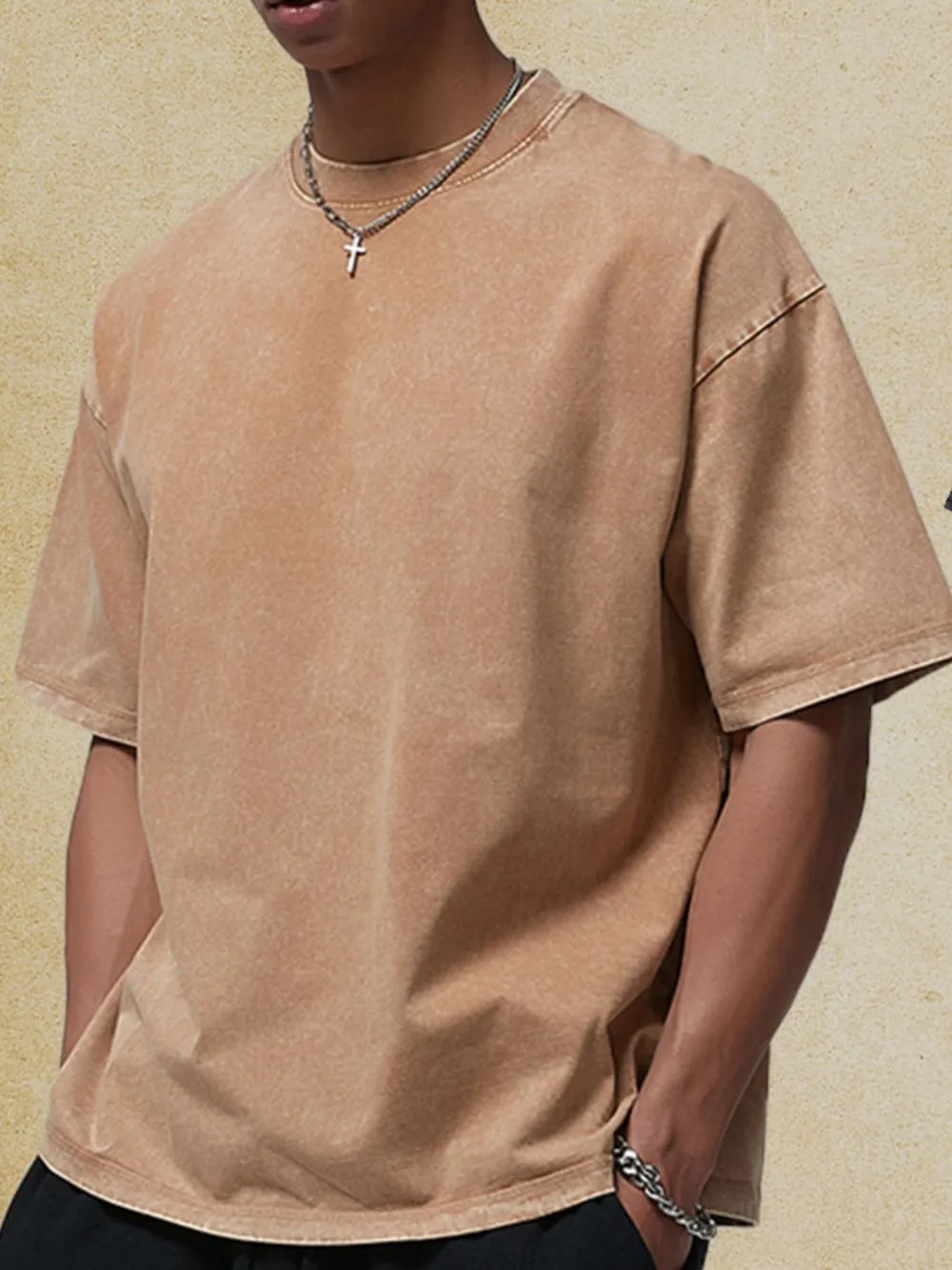 Men's Round Neck Half Sleeve T-Shirt, image 2