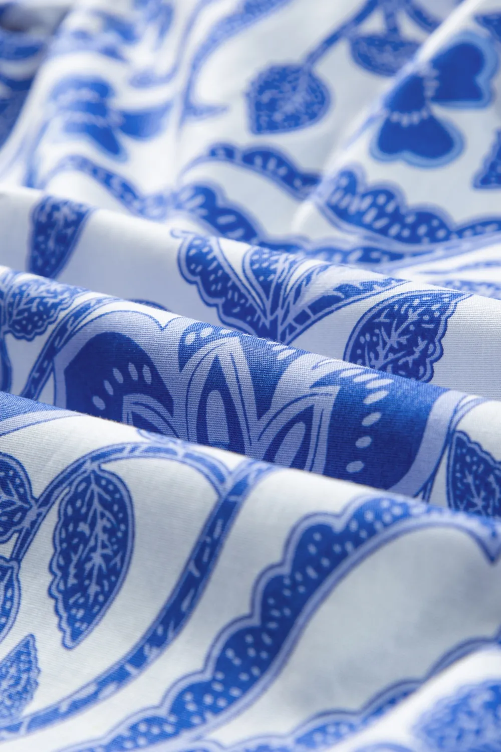 Printed Notched Half Sleeve Blouse, image 4