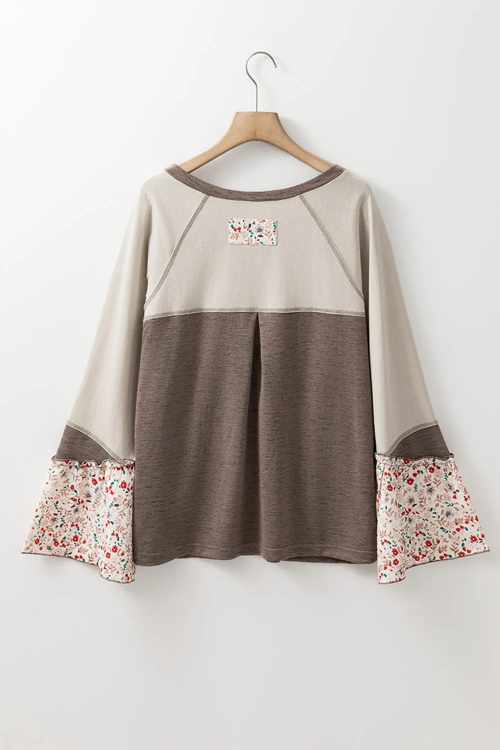 Floral Half Button Long Sleeve T-Shirt, image 6