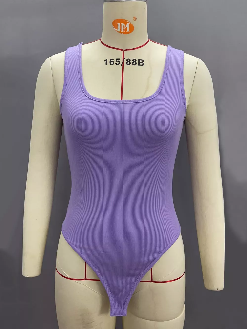Full Size Ribbed Knit Sleeveless Scoop Neck Bodysuit Plus Size, image 30