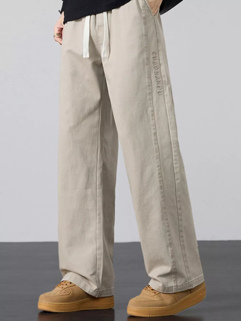Men's Plus Size Drawstring Wide Leg Pants, image 16