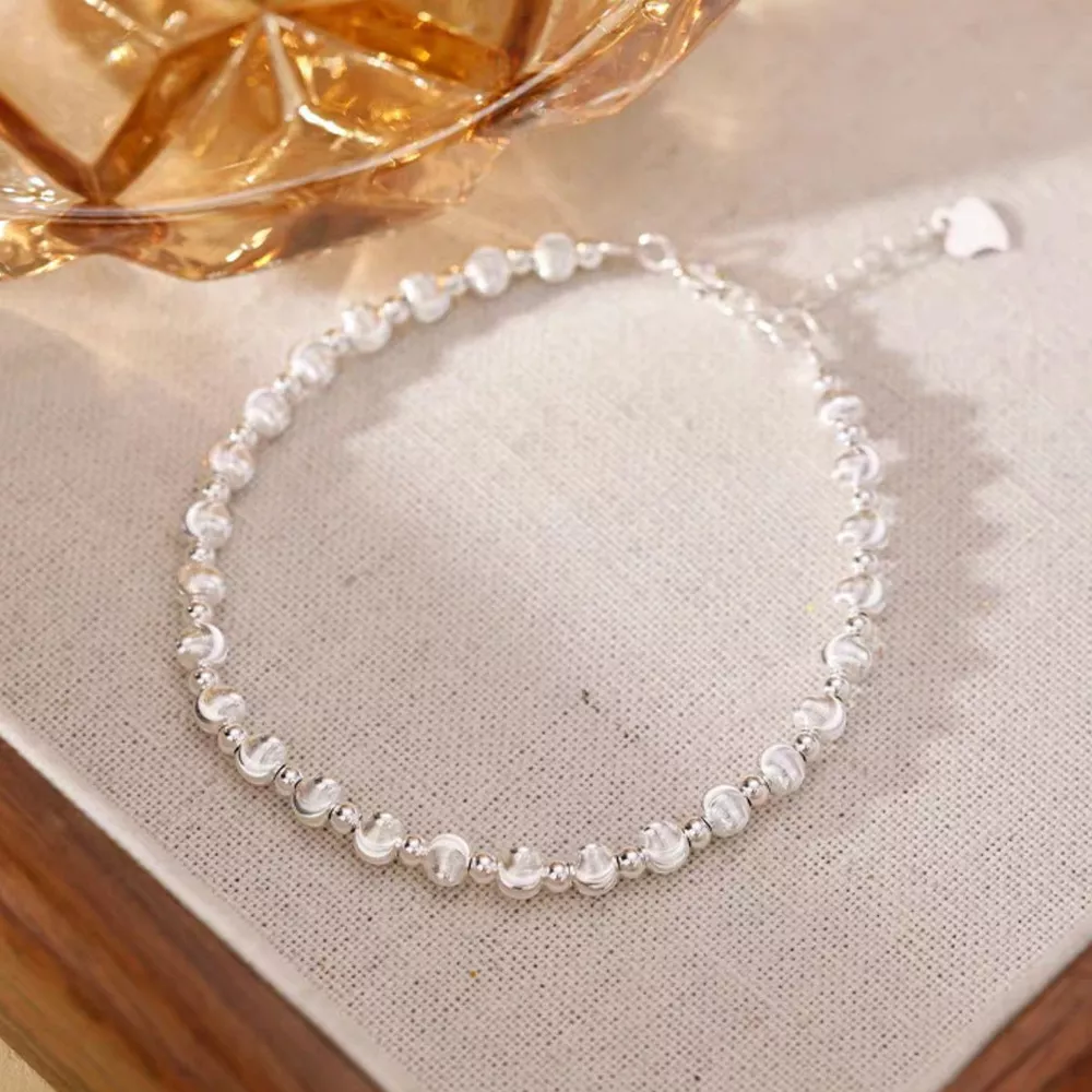 925 Sterling Silver Beaded Bracelet, image 2