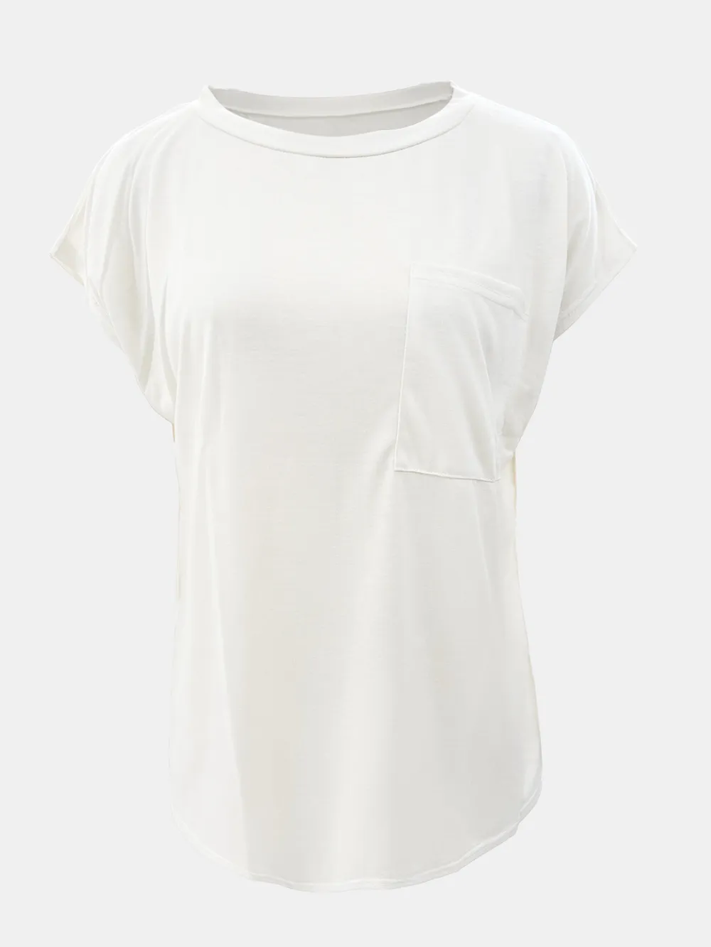 Full Size Round Neck Cap Sleeve T-Shirt, image 9