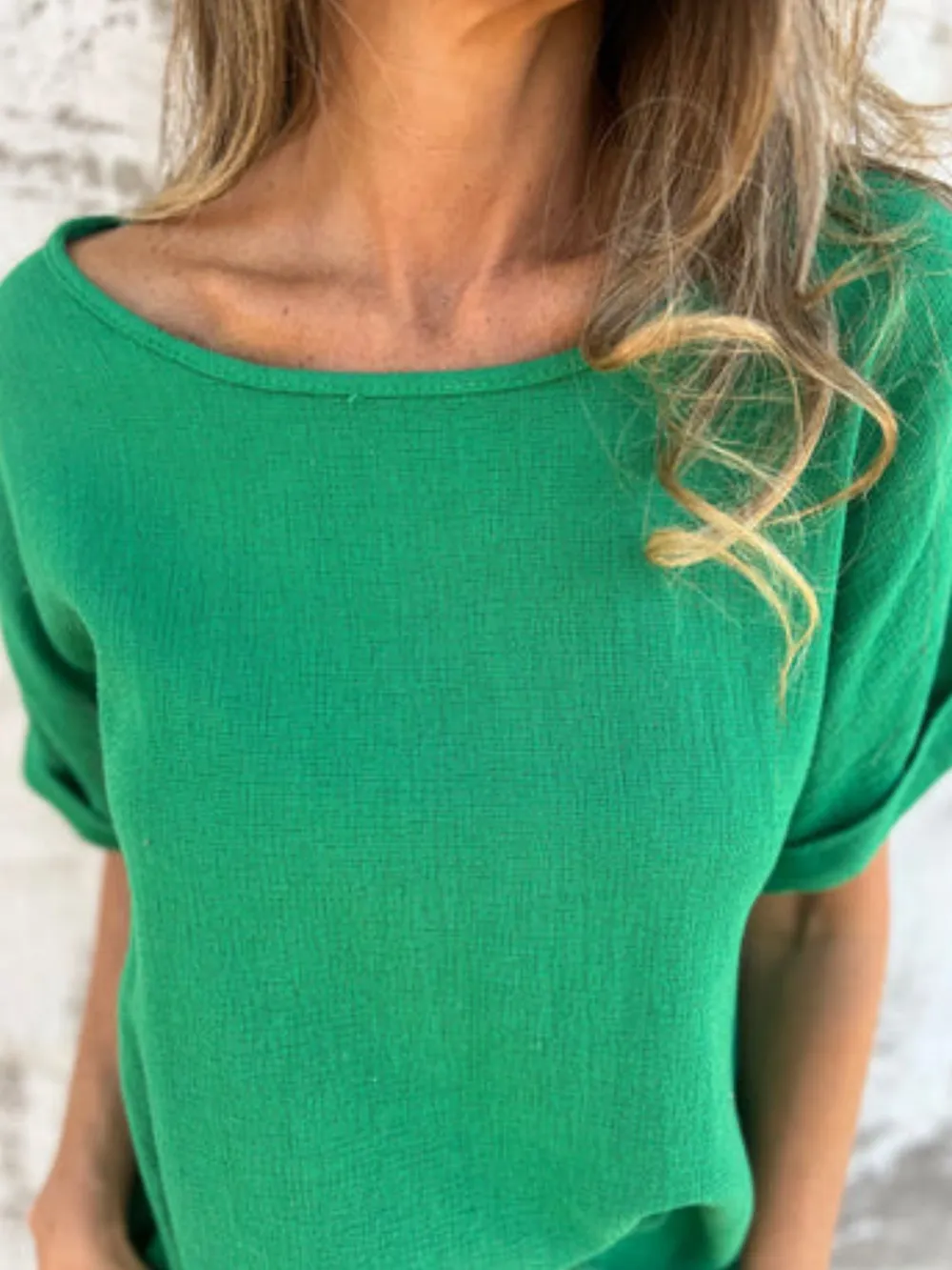 Full Size Round Neck Short Sleeve T-Shirt Plus Size, image 7