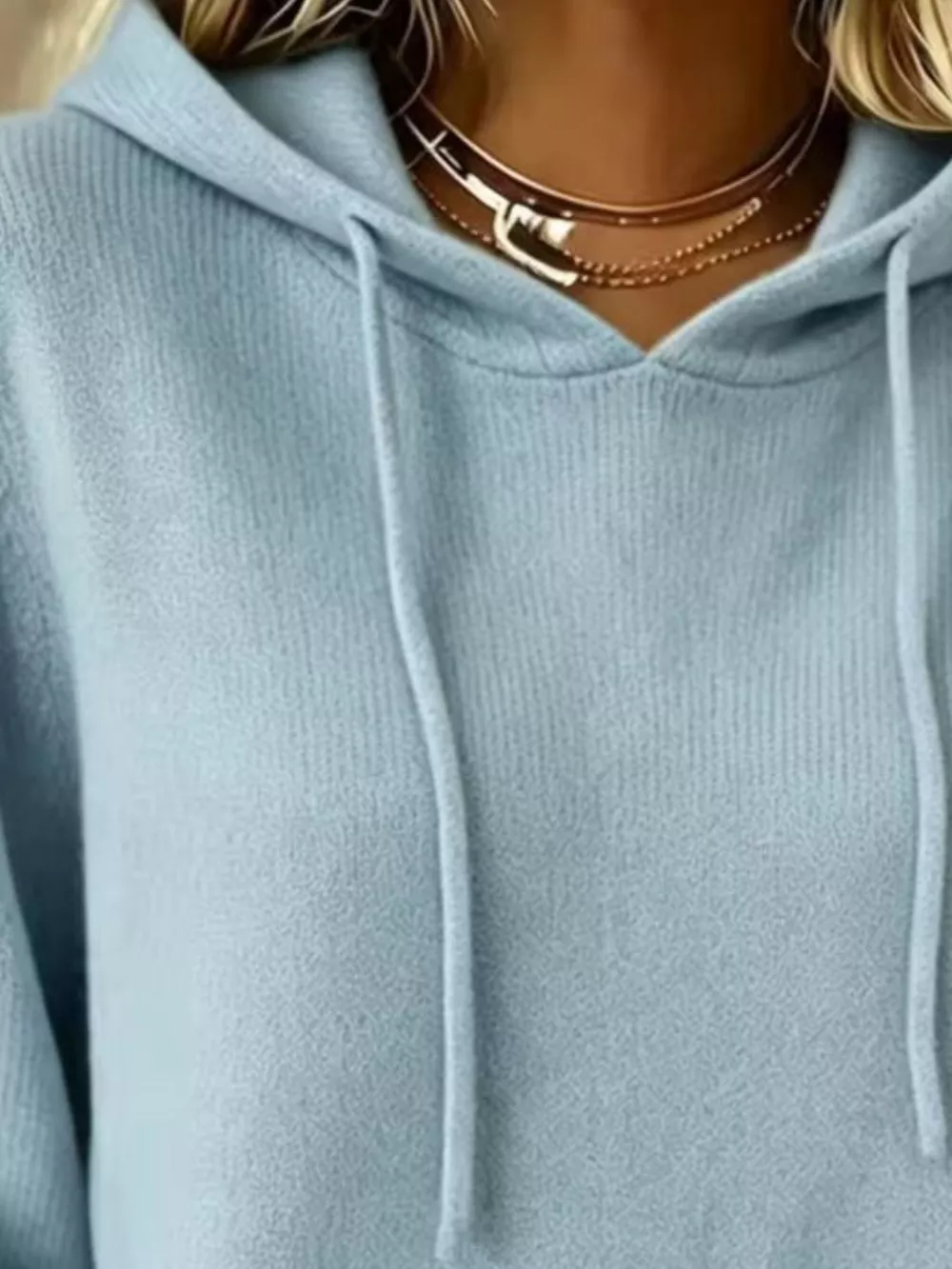 Full Size Drawstring Kangaroo Pocket Hooded Sweater Plus Size, image 29