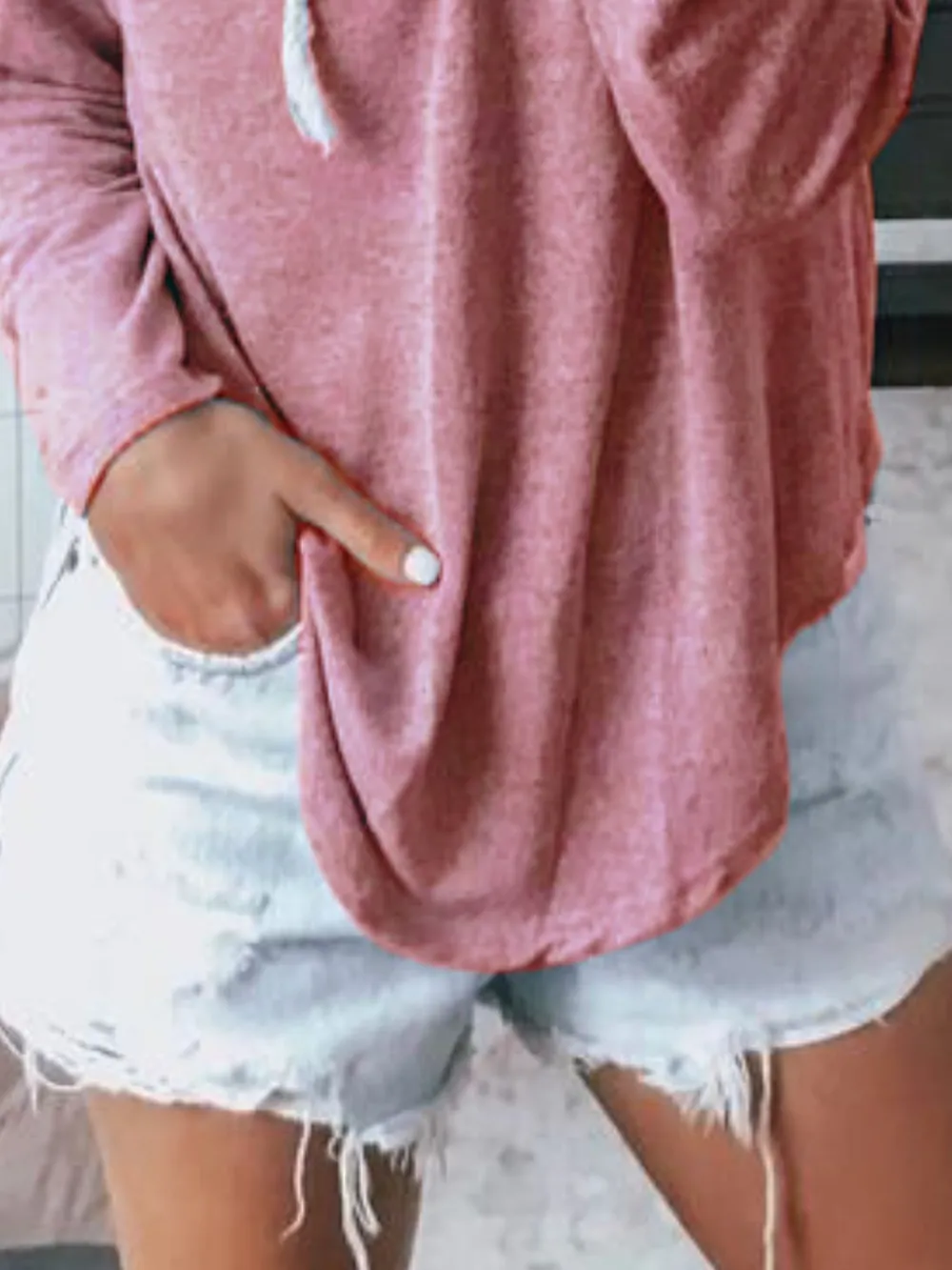Full Size Drawstring Long Sleeve Hoodie Plus Size, image 25
