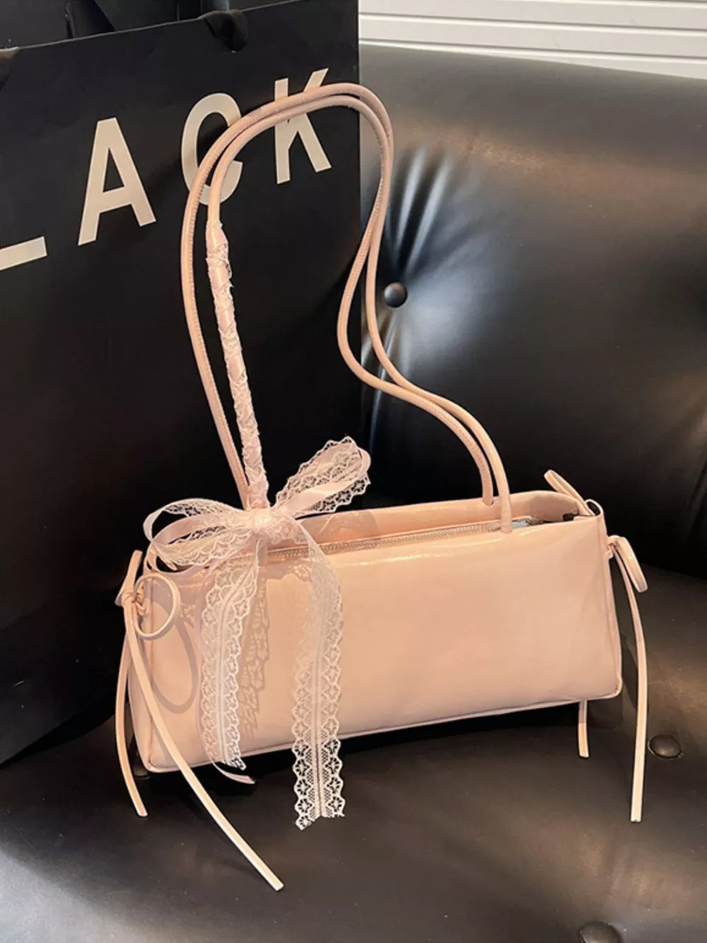 Lace Decor Shoulder Bag, image 11