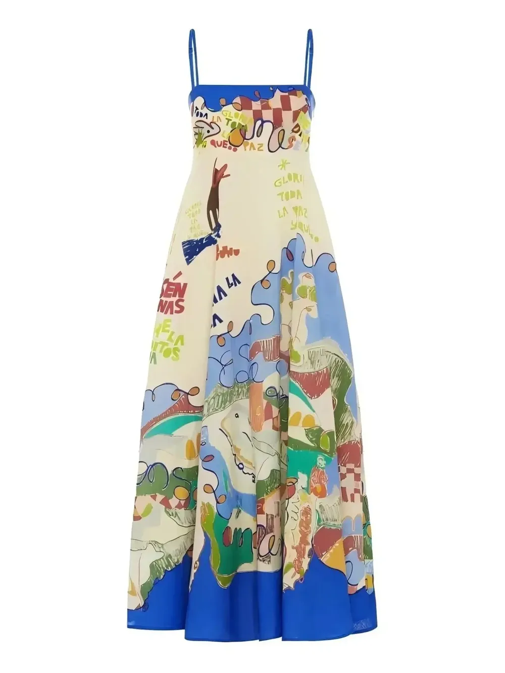 Printed Square Neck Cami Dress, image 4