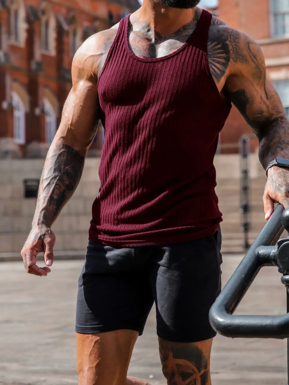 Men's Plus Size Round Neck Tank, image 7