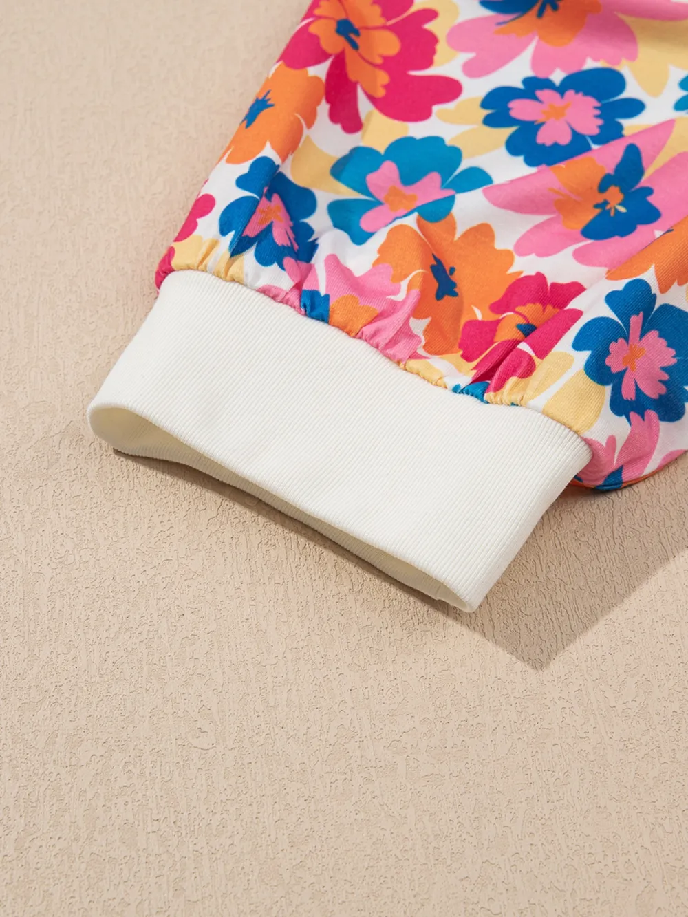 Floral Puff Sleeve Round Neck T-Shirt, image 3
