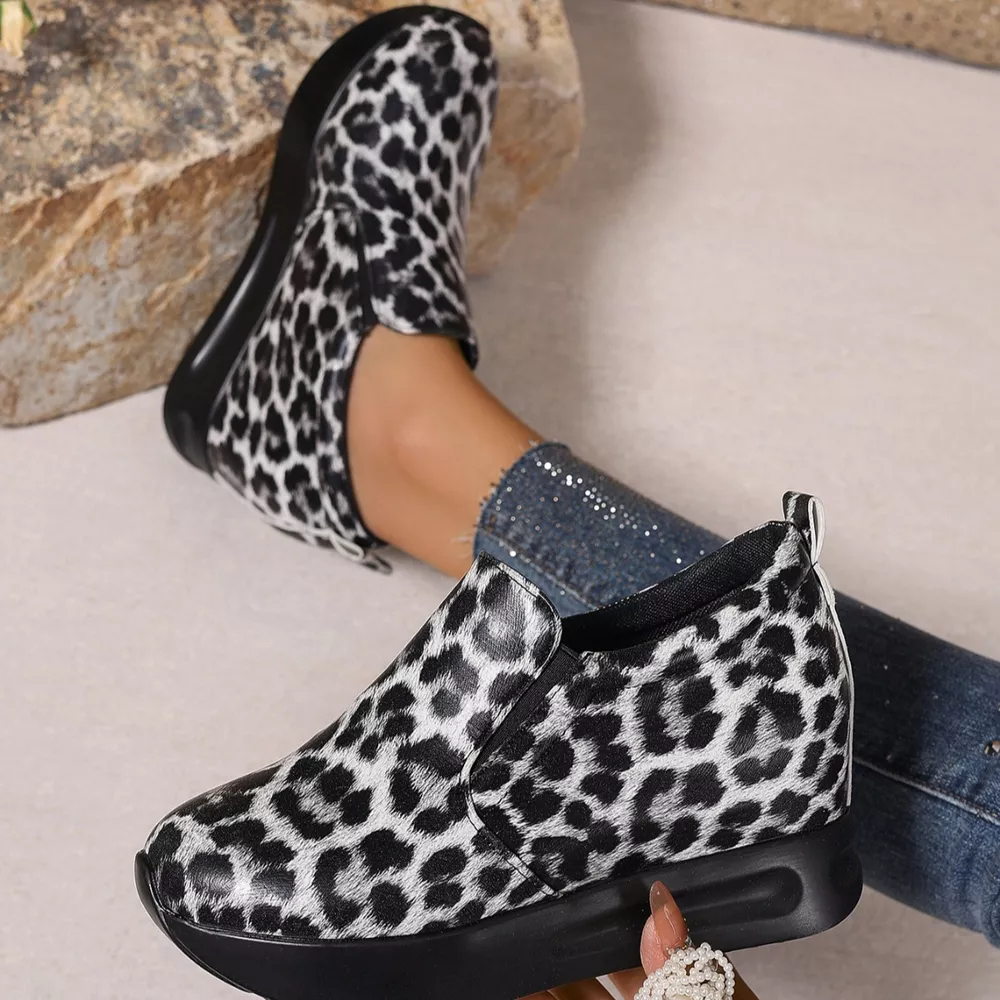 Leopard Platform Slip-Ons, image 3