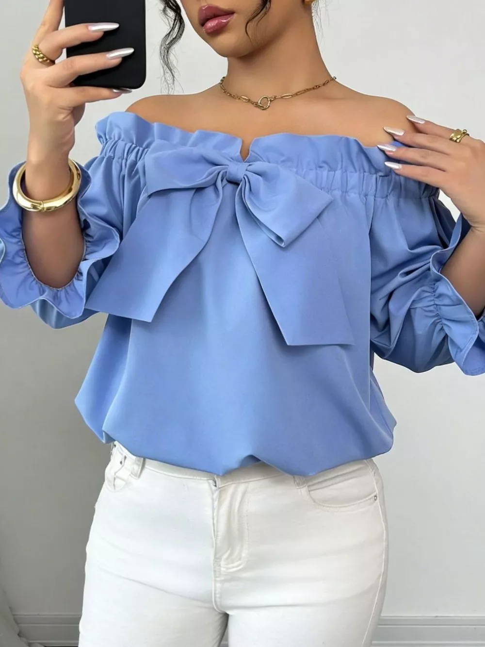Bow Flounce Sleeve Blouse, image 23