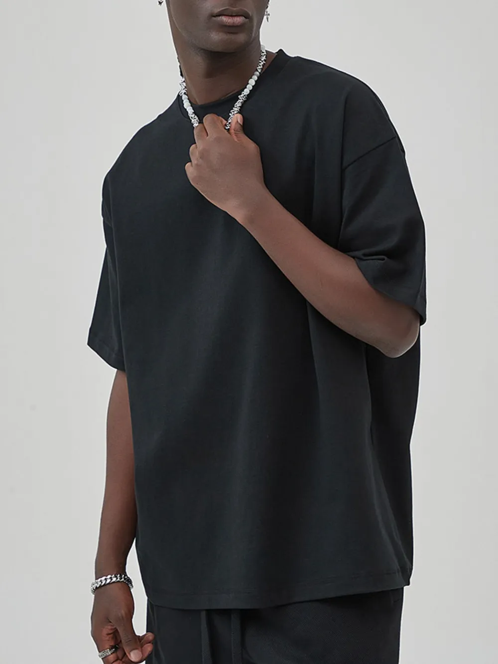Men's Round Neck Drop Shoulder T-Shirt, image 4