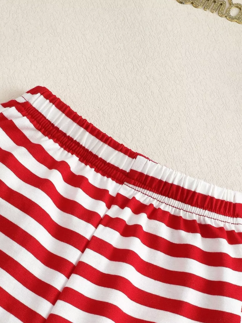 Children's Christmas Striped Pajama Set, image 5