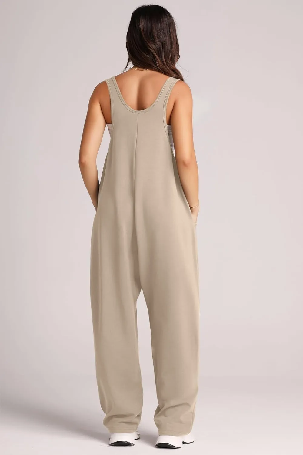 Wide Strap Jumpsuit with Pockets, image 8