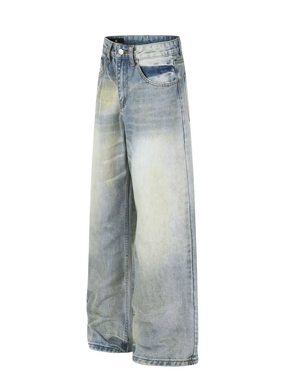 Men's Vintage Wash Wide Leg Jeans, image 2