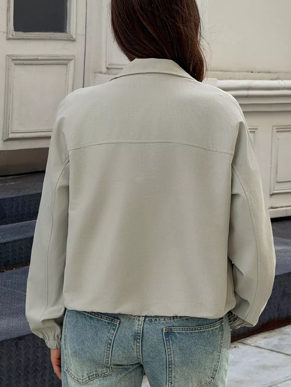Stand Collar Zip Up Jacket, image 5