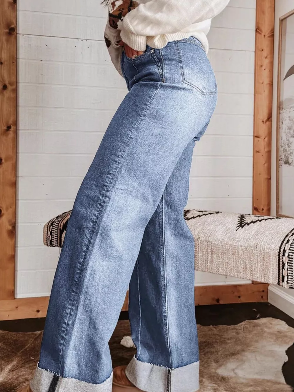High-Waisted Wide Leg Jeans, image 7