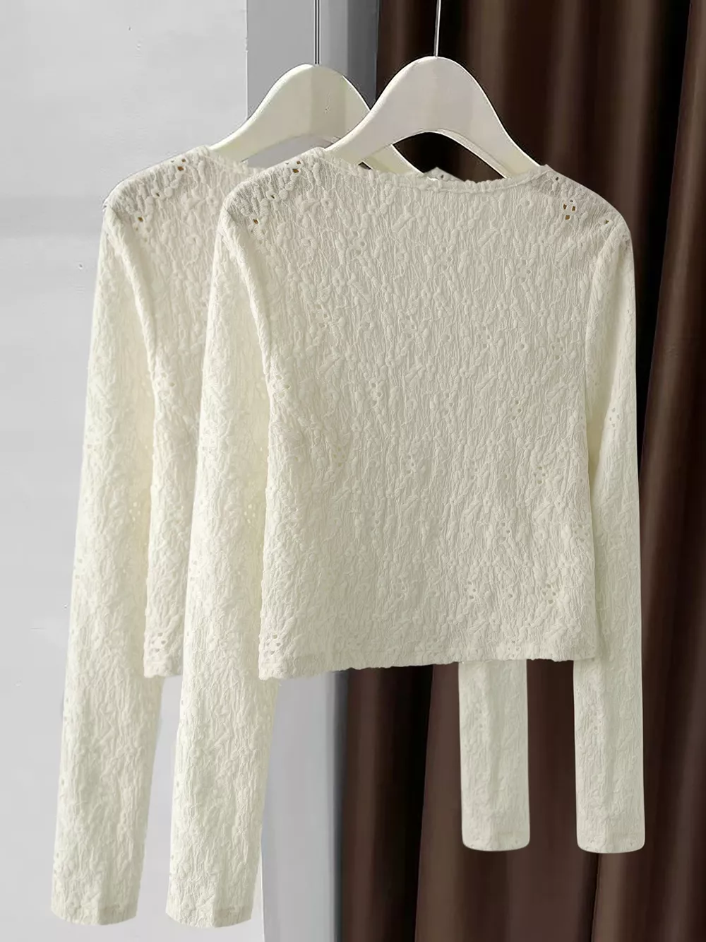 Lace Lightweight Button Up Cardigan, image 3