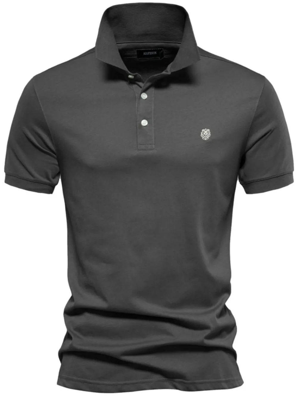 Men's Embroidered Collared Short Sleeve Polo, image 11