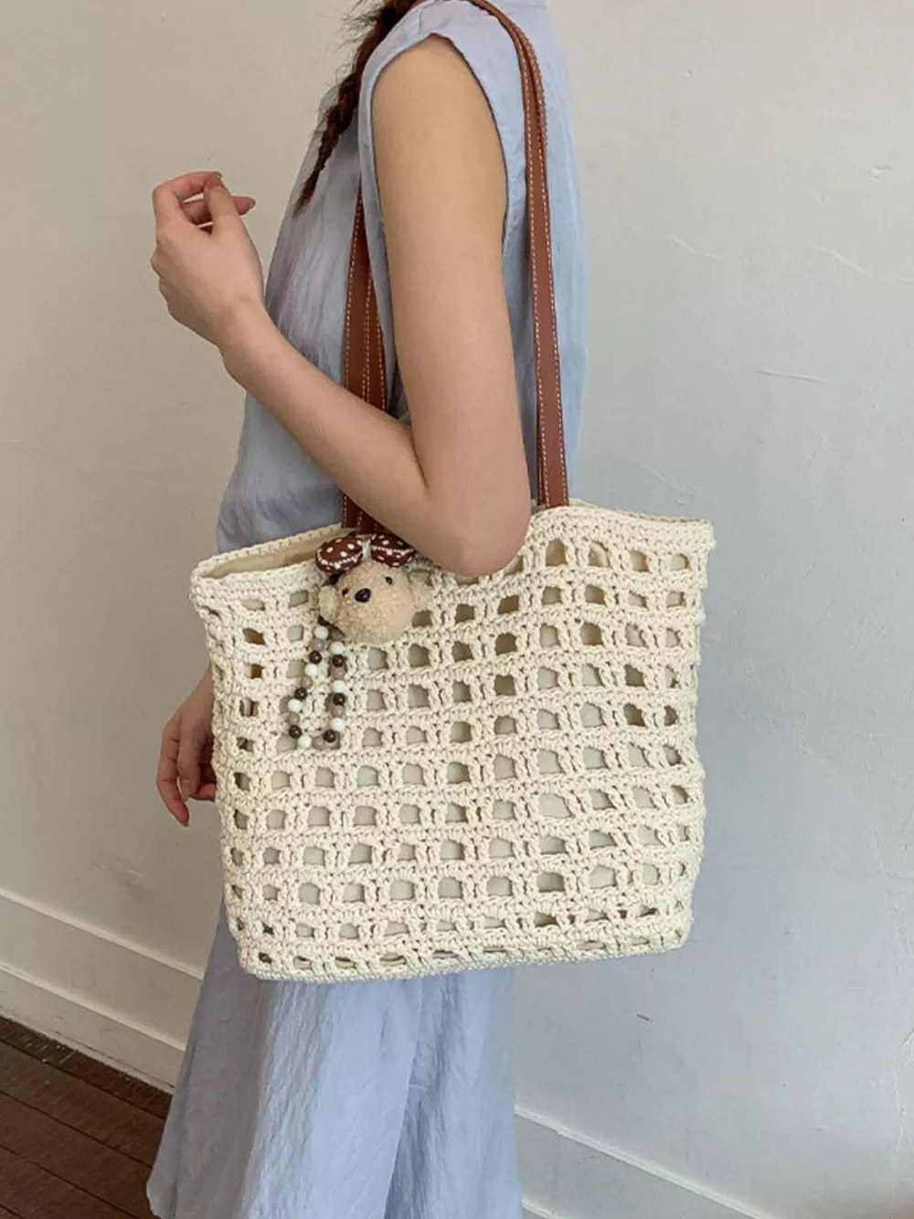 Woven Straw Handbag, image 8