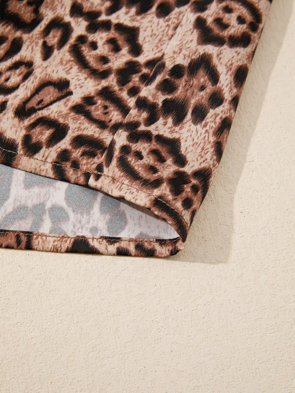 Leopard Bow Tie Puff Sleeve Blouse, image 5